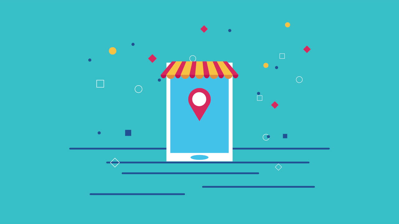 animación de marketing en las redes sociales de teléfonos inteligentes