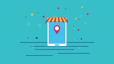 animación de marketing en las redes sociales de teléfonos inteligentes