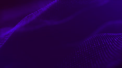 technology digital wave background concept. beautiful motion waving dot texture with glowing unfocused purple particles. cyber ​​or technology background.