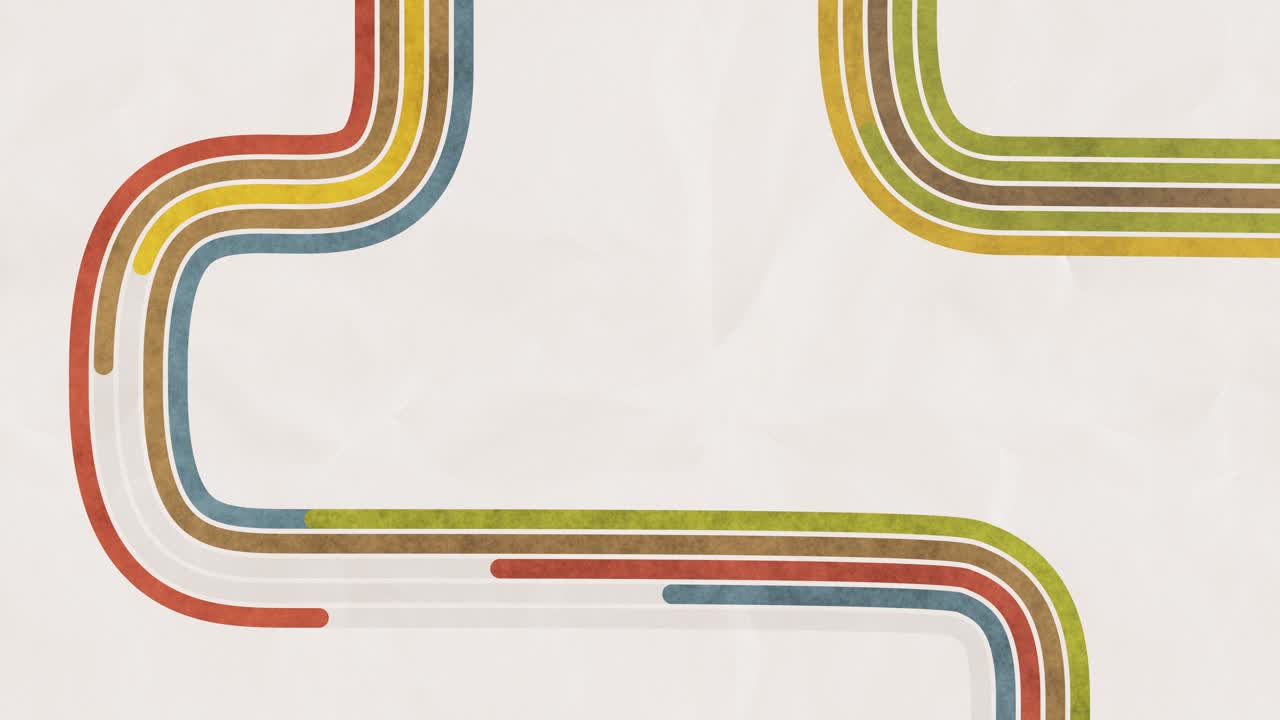 Dynamic Animation of Colorful Retro Stripes Filling Up