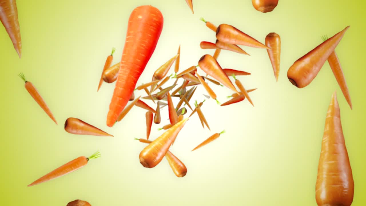 낙하 당근 배경, 야채, 알파 채널, 루프