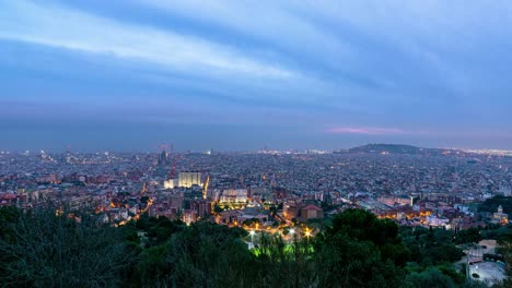 holy grail timelapse of barcelona skyline