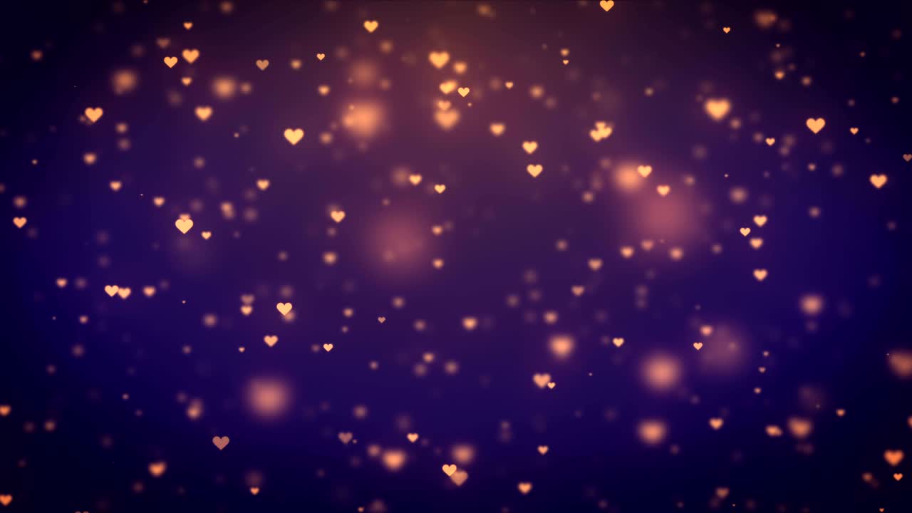 movimiento de los iconos de corazón naranja