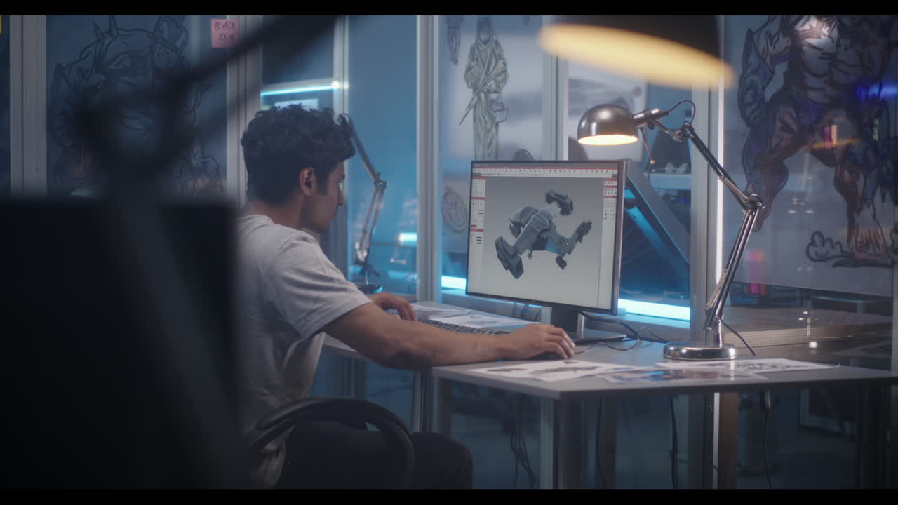 3D Model Design in a Creative Studio