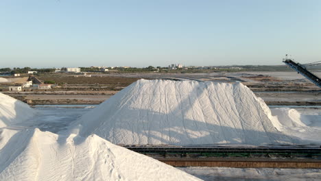 salt production facility at coastal landscape