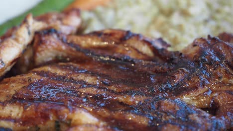 grilled chicken steak with side dishes
