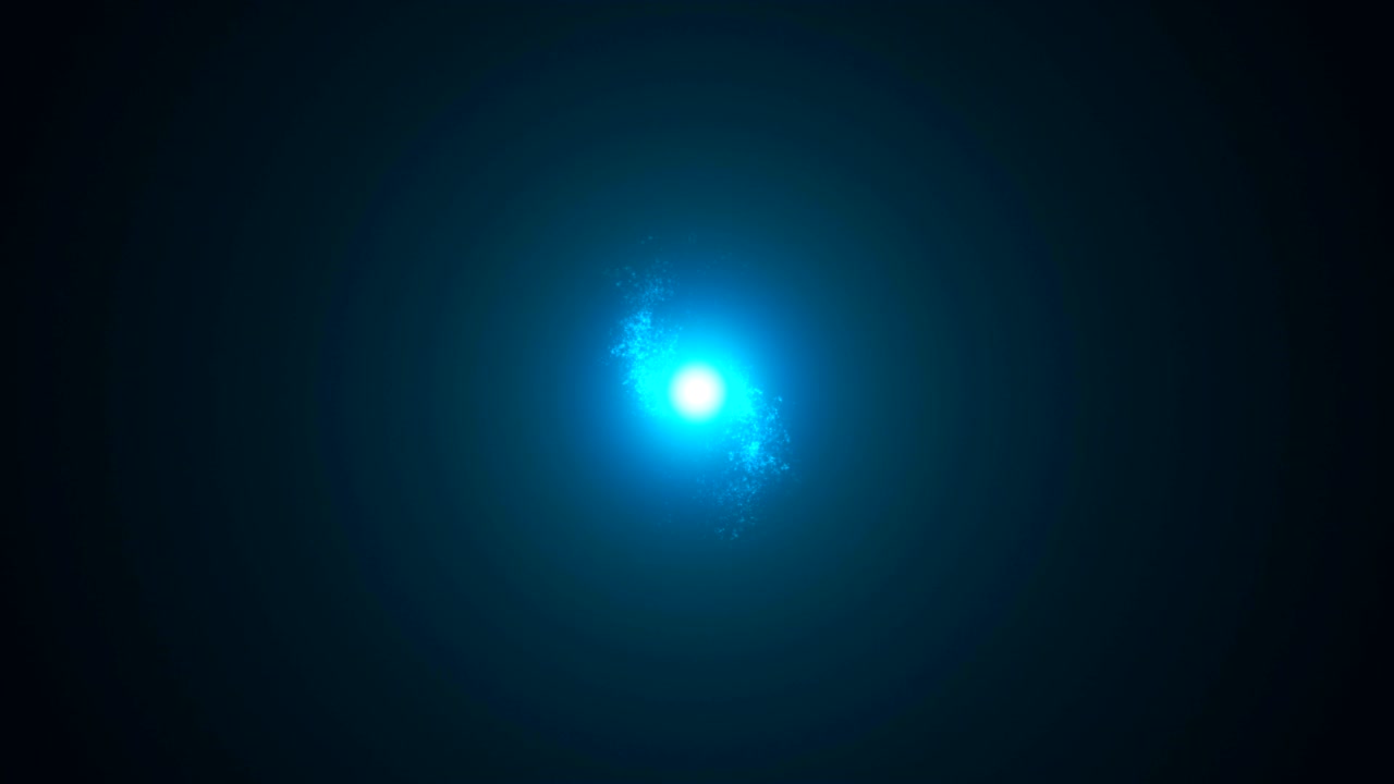 intro de apertura abstracta con partículas voladoras en el espacio, fondo abstracto generado por computadora, renderización 3d