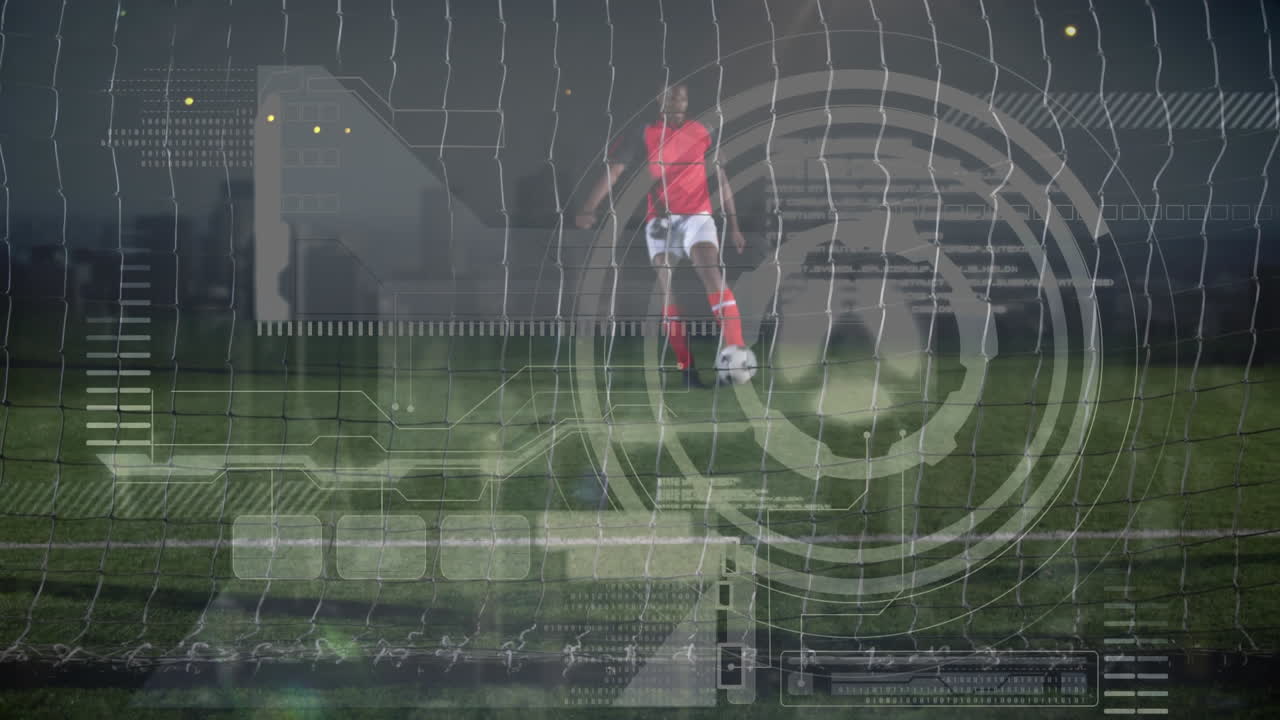 축구 선수에 대한 데이터 처리 애니메이션