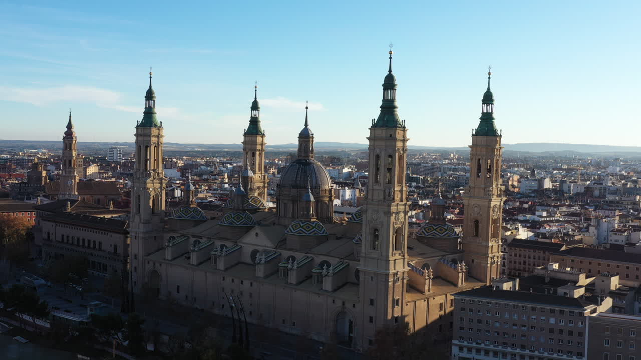 Cattedrale-Basilica di Nostra Signora del Pilar, tramonto, vista aerea, cattolica romana