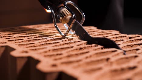 cutting brick with power tool