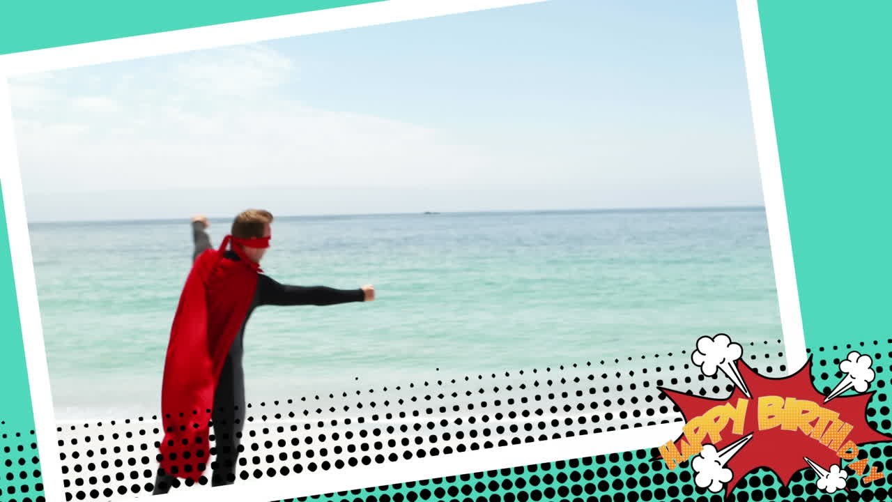 feliz cumpleaños escrito en la explosión