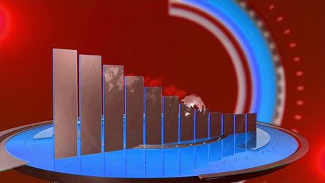 fondo de introducción de noticias del mapa del mundo digital 3d