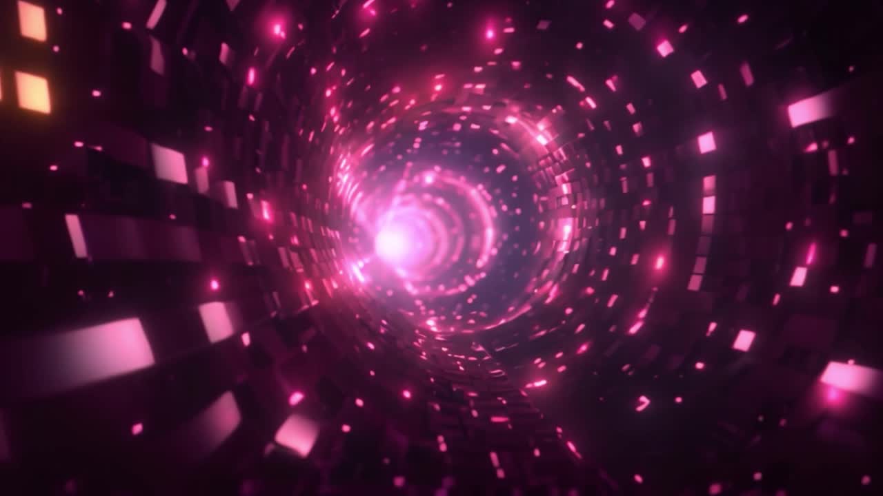 Abstract Pink and Purple Digital Light Tunnel