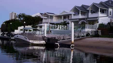 scenic view of waterfront homes and boats