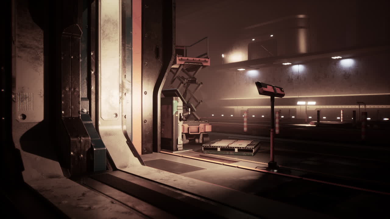 el muelle de carga del almacén de ciencia ficción