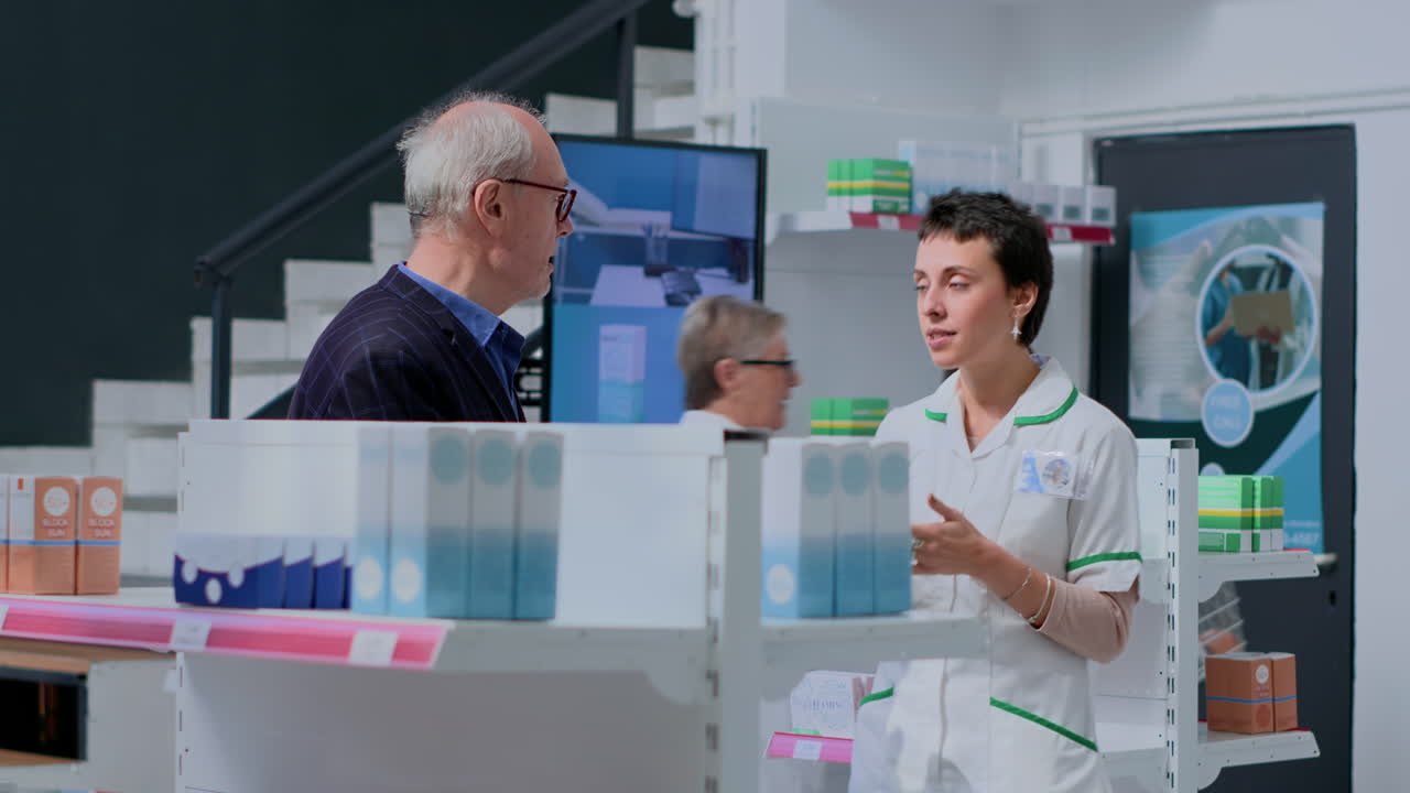 약물 정보 를 요청 하는 노인 의 고객