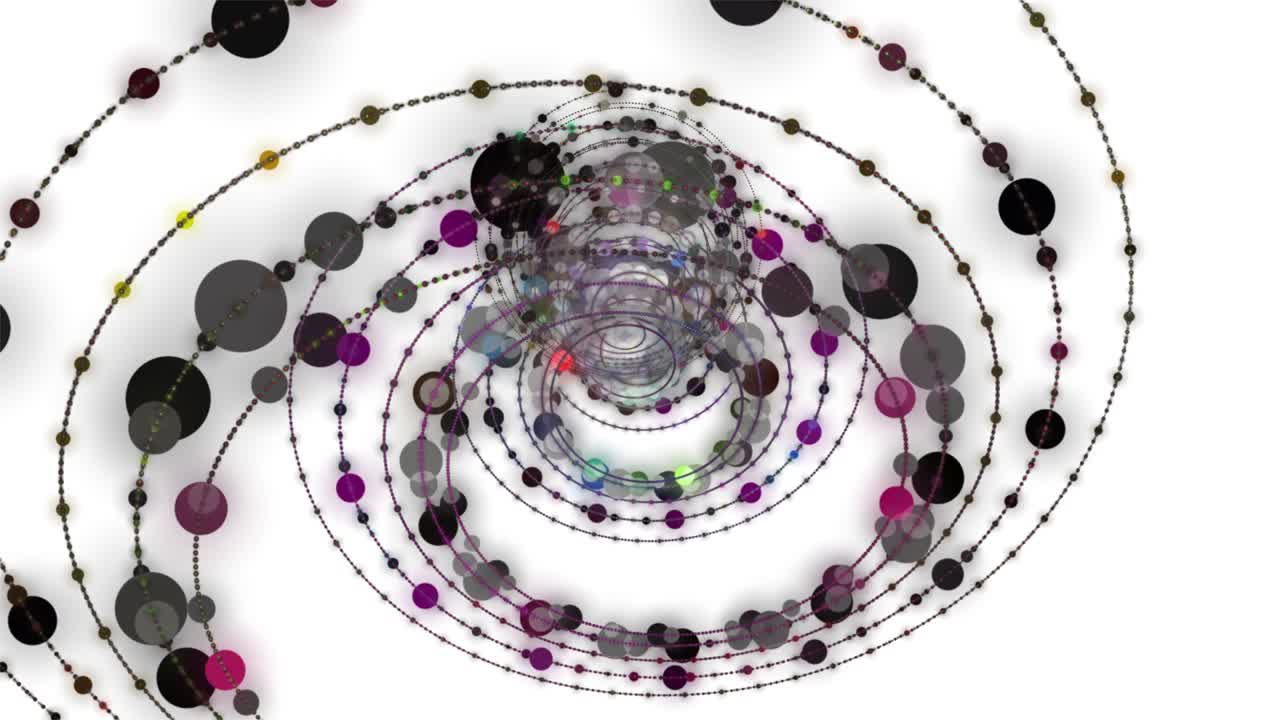 animación fantástica con objeto de rayas de partículas en cámara lenta, 4096x2304 bucle 4k