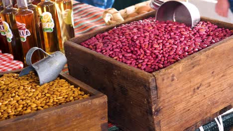 verduras orgánicas en un mercado de alimentos