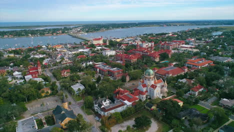 Luftüberführung-Der-Innenstadt-Von-St.-Augustinus-In-Florida