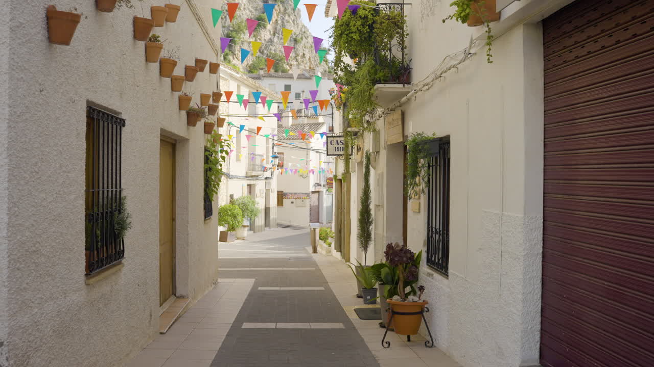 Colorful Alleyway in a Spanish Town