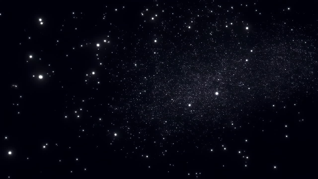 Starry Night Sky with Sparkling Stars and Galaxy