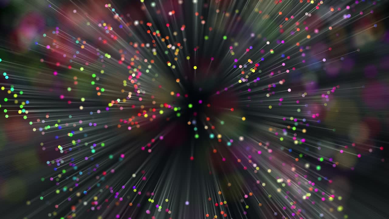 fondo abstracto con animación líneas móviles con extremos brillantes