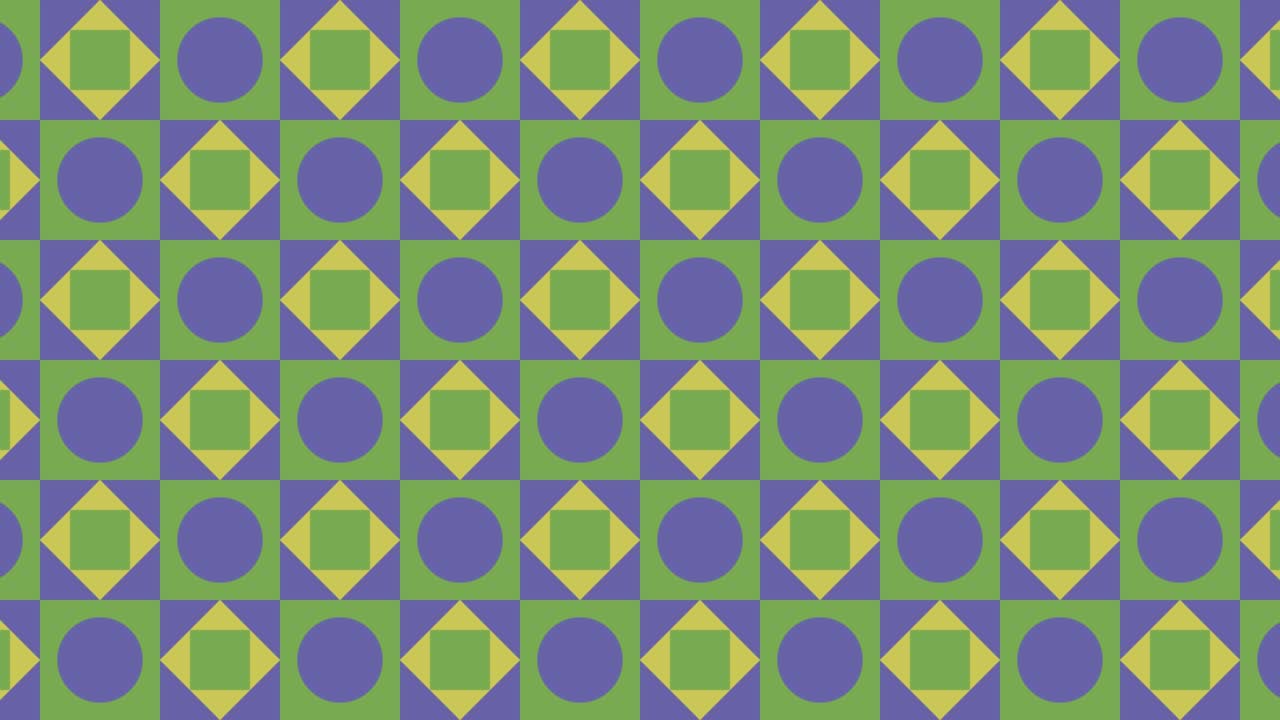 azulejos geométricos en patrón animado de bucle sin costuras abstracto. mosaico geométrico abstracto con elementos muy peri violeta. fondo gráfico de movimiento sin fin en un diseño plano