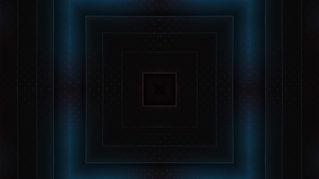 túnel cuadrado de neón abstracto