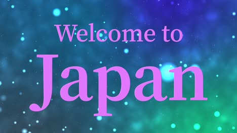 welcome to japan message text animation motion graphics