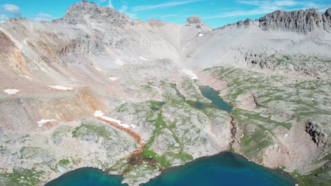 vista aérea del lago columbine, bosque nacional san juan, colorado