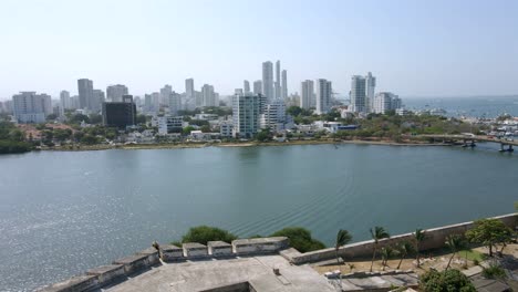 cartagena colombia américa del sur moderna edificios horizonte avión no tripulado ciudad latina