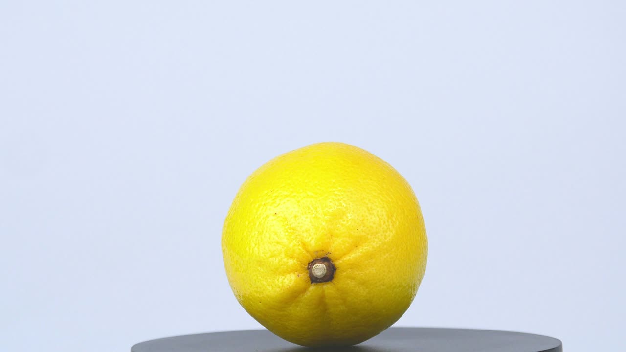 Fruit yellow lemon twists. Food. Video.