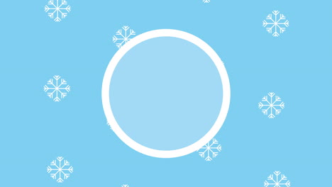 escena de paisaje de nieve de invierno con copos de nieve