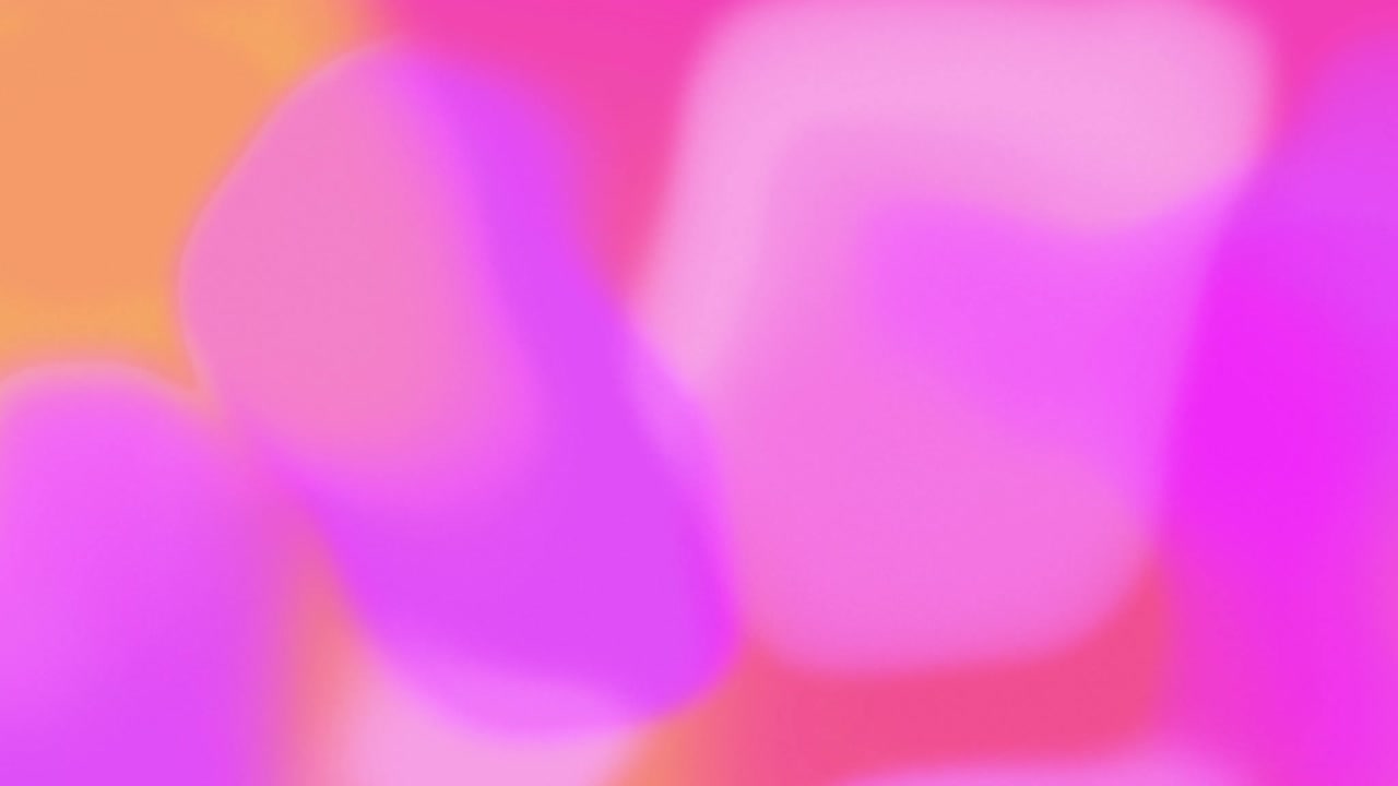 animación de formas brillantes de gradiente multicolores abstractas fuera de foco