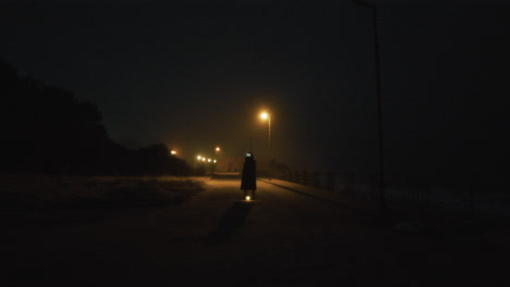 A Slithering Man In A Dark Scary Street The Halloween Night Of Darkness