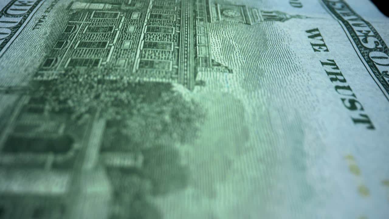 미국 종이 현금 돈. 미국 돈 새로운 100 달러 지폐