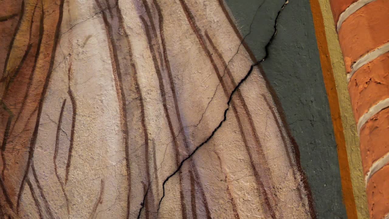 Historic Church Still in Use Showing Signs of Decay and Wall Cracks