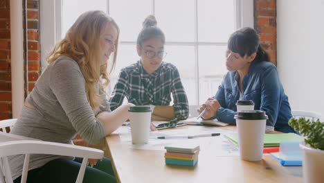 businesswomen discussing over documents 4k