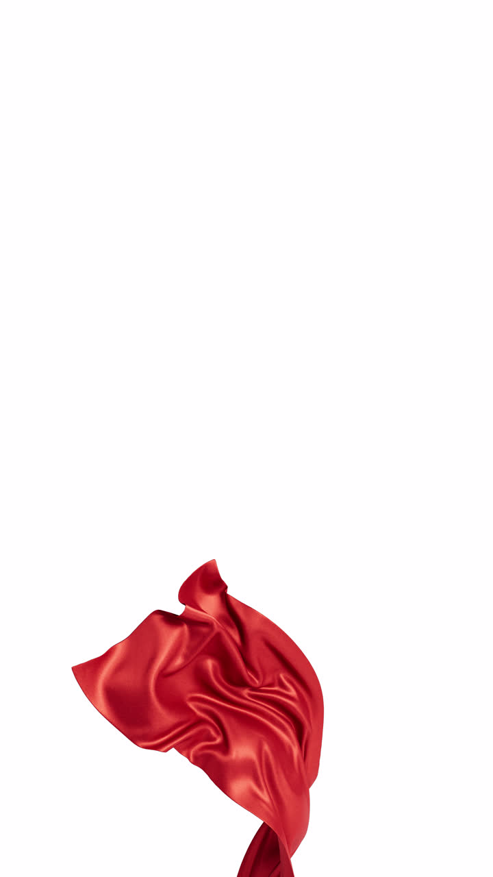 Flowing wave cloth curve line with alpha channel, 3d rendering.