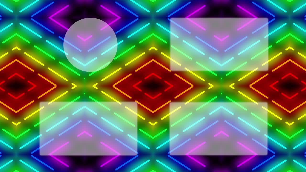 네온 표지판 패턴 엔드 카드 엔딩 스크린 모션 그래픽