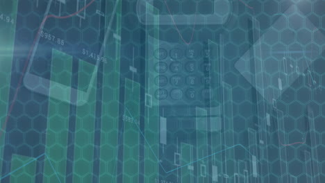 animación del procesamiento de datos financieros en el escritorio