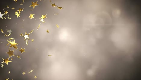 animation of stars floating over light spots and clouds