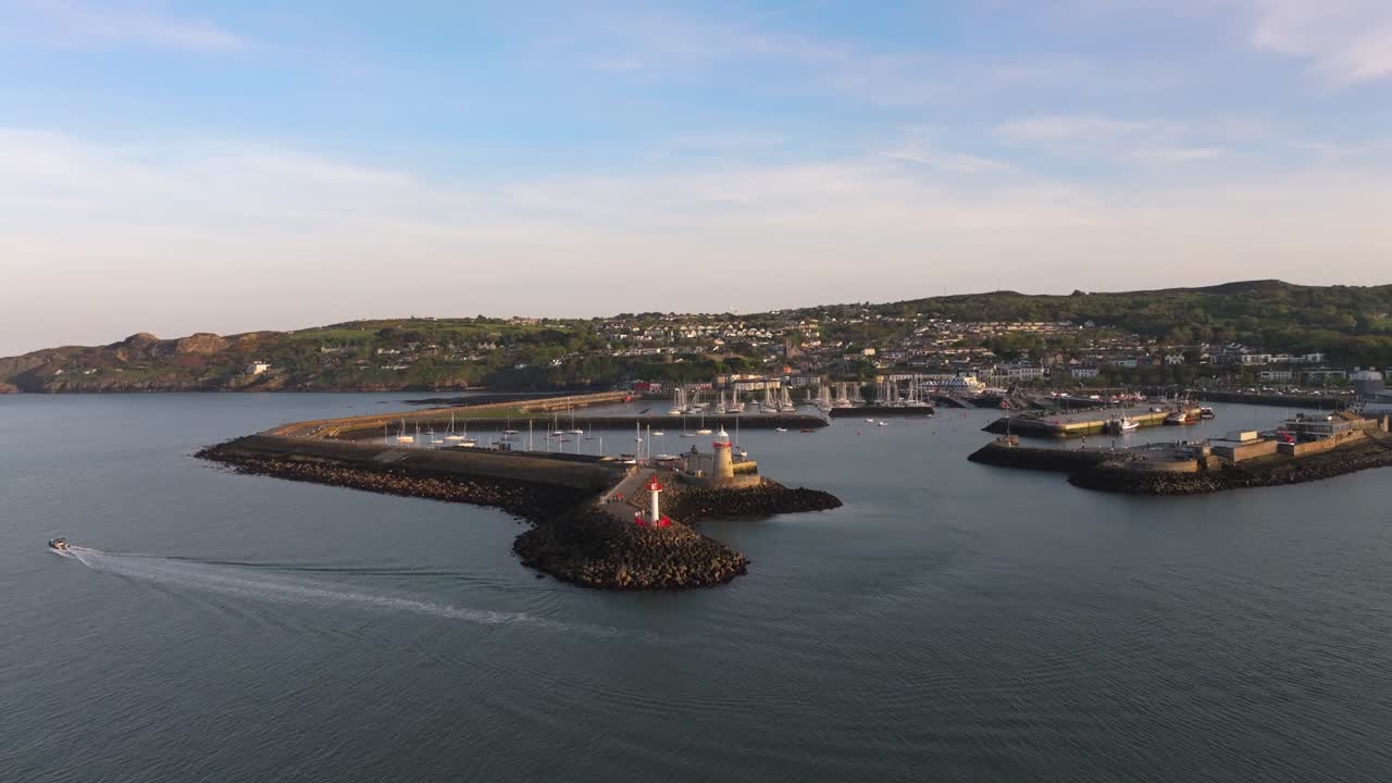 Howth Pier - 4K Cinematic Drone Footage during sunset - Co.Dublin - Ireland 05.19