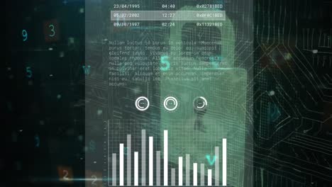 Animation-of-data-processing-over-padlock