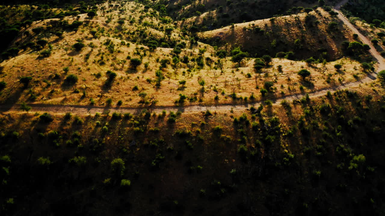 Scenic Aerial View of Hills and Valley