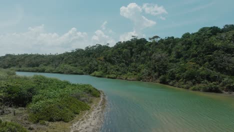 praia do satu drone footage 4k sunshine beach of satu bahia caraiva brazil river