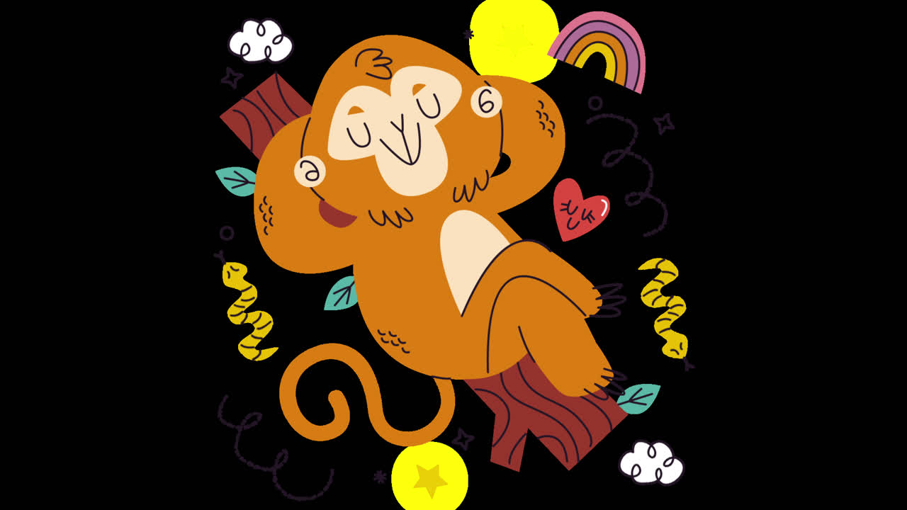 나가지에 앉아 있는 귀여운 원이