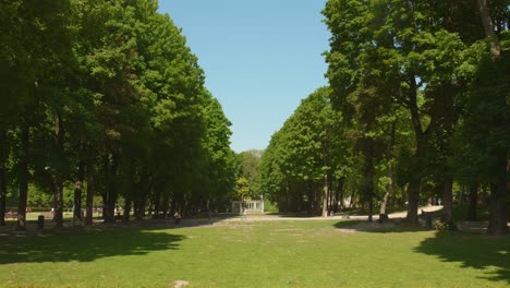 cinquantenaire park during summer, brussels, belgium.