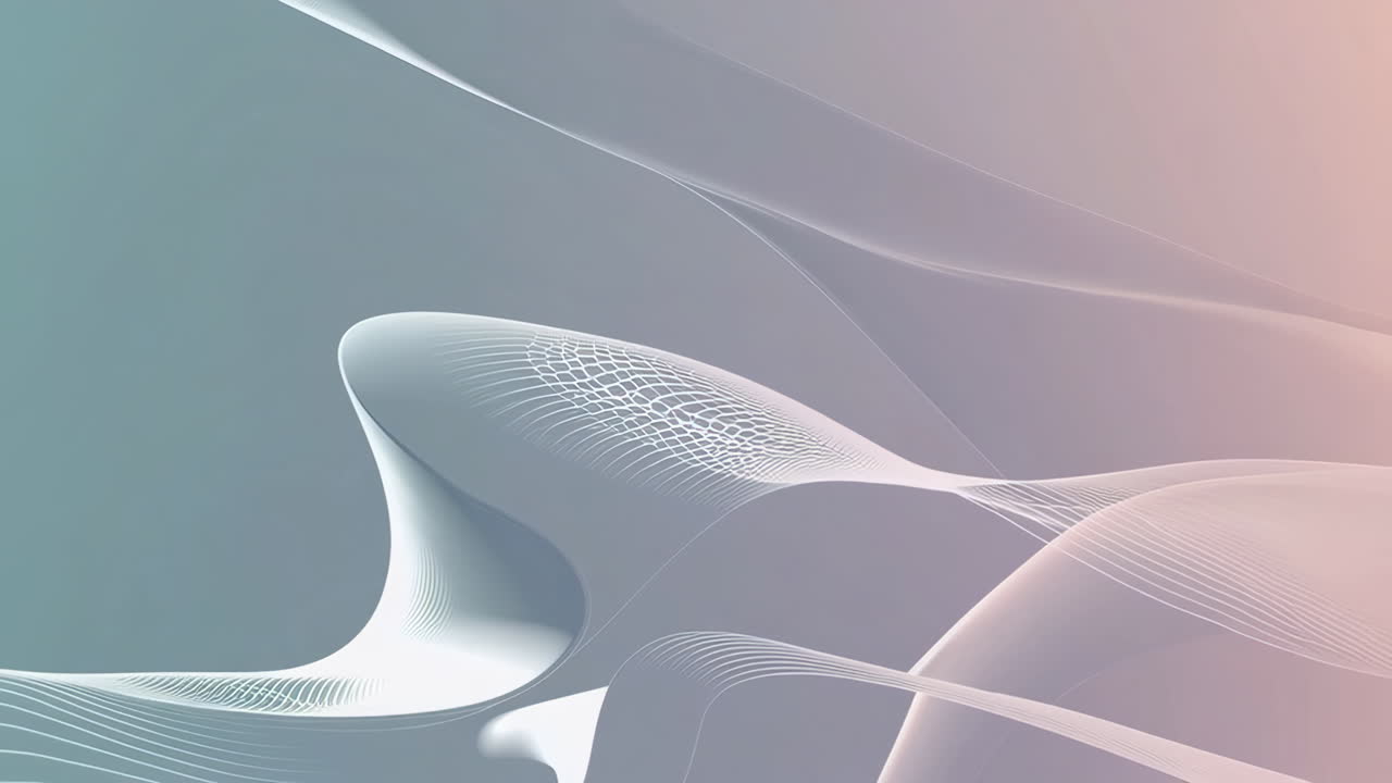 Abstract Flowing Wavy Lines on a Pastel Gradient Background