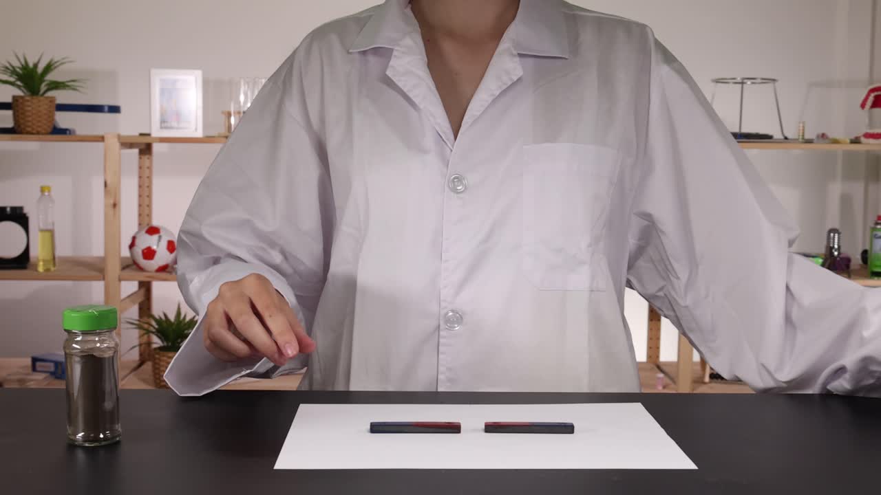 철 을 사용하여 자기장을 보여주는 것